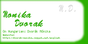 monika dvorak business card
