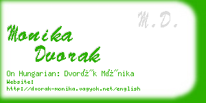 monika dvorak business card